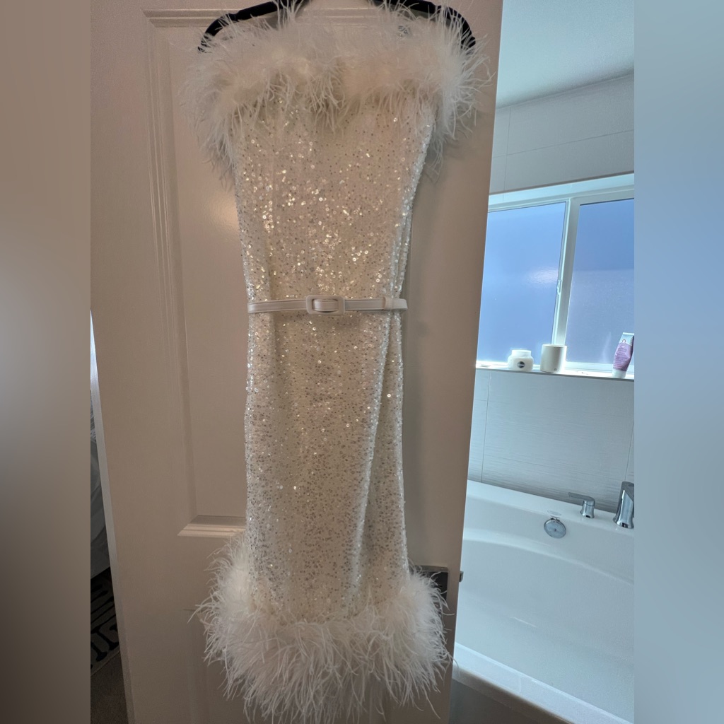 Nadine Merabi Katie White Dress